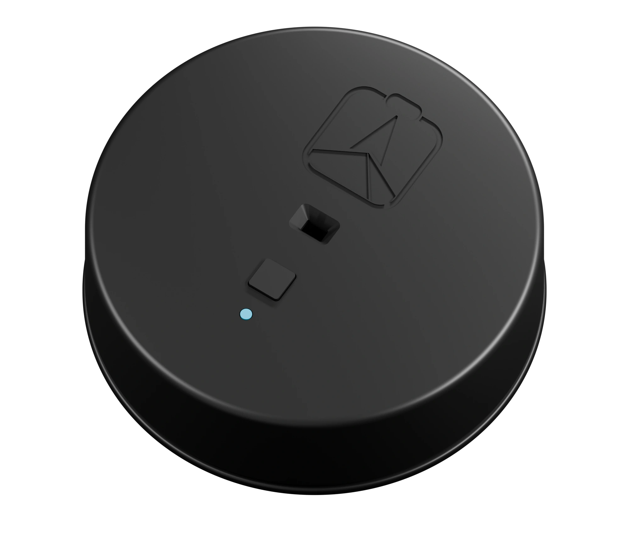 SaltMate monitor in matte black, with the laser window, wake button and status light on its face