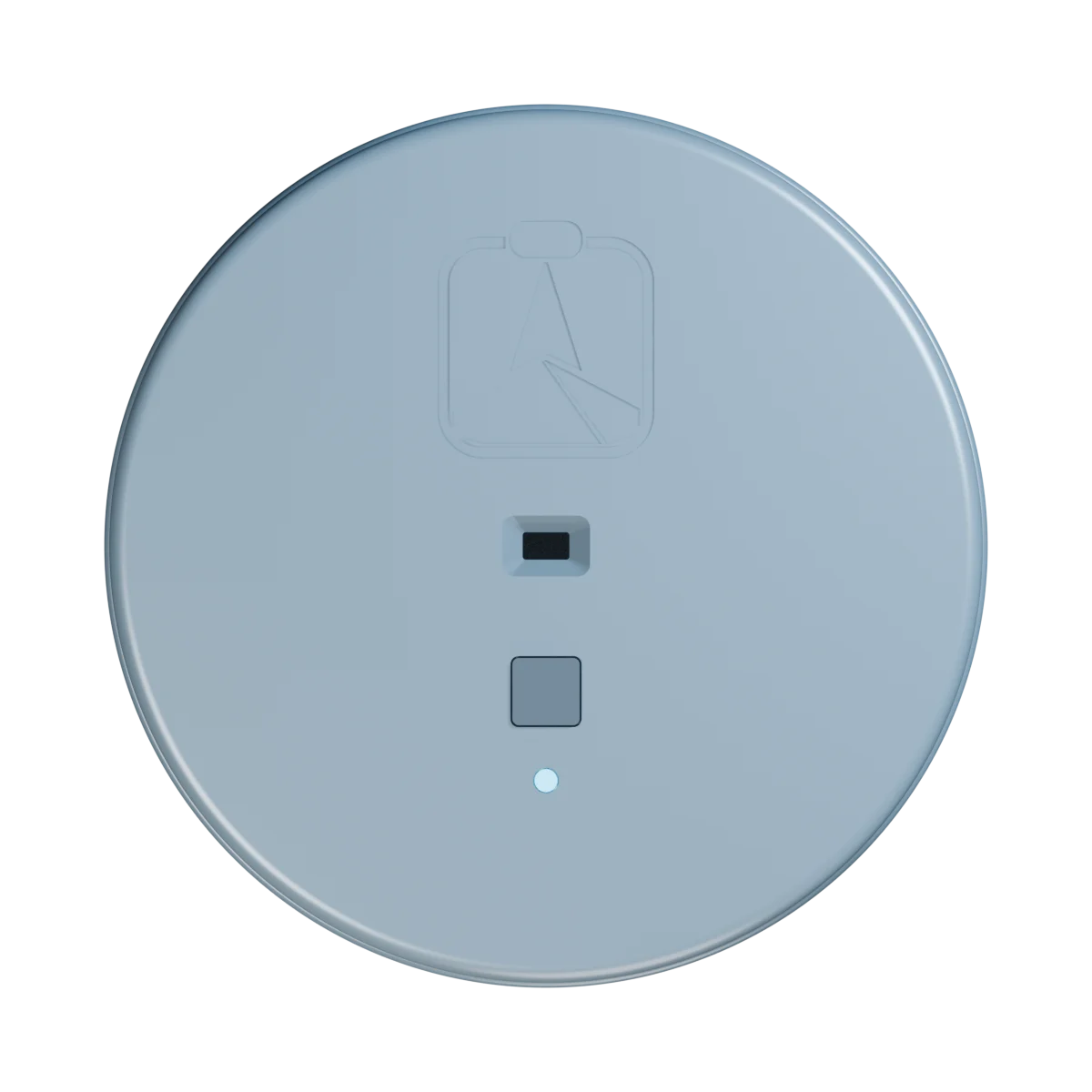 Front view of the SaltMate monitor, showing the engraved logo and integrated controls